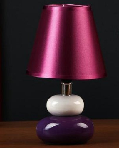 Светильник настольный Сад камней 220В Е27 60Вт Фиолетово-белый фото Светильник настольный Сад камней 220В Е27 60Вт Фиолетово-белый картинка